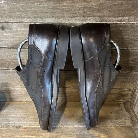 Mens Michael Toschi CIS Carbon Insole Brown Slip On Loafers Shoes Size 9 M GUC - Picture 5 of 7